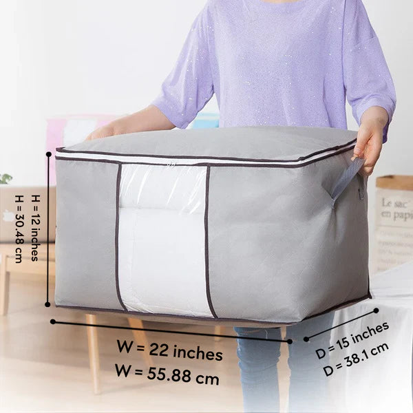 120 GSM Non-Woven Blankets & Clothes Storage Bags-Dyed Black