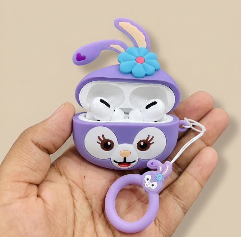 Purple Bunny AirPods Cover