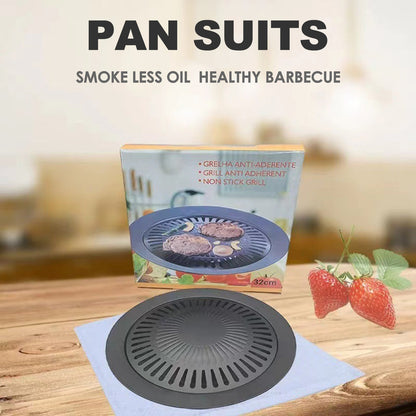 SMOKELESS INDOOR BBQ GRILL PAN FOR STOVE