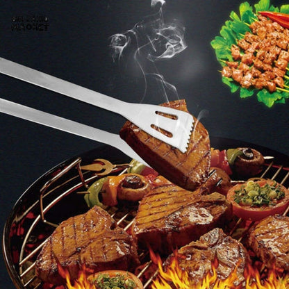 5 PIECE STAINLESS STEEL BBQ GRILL TOOL SET WITH CARRY BAG