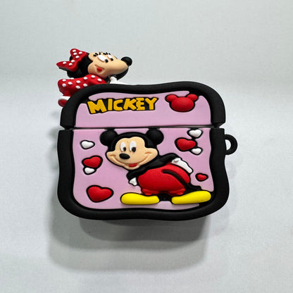 Pink Classic Cartoon Mouse AirPods Cover