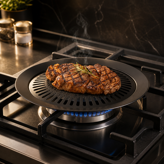 SMOKELESS INDOOR BBQ GRILL PAN FOR STOVE