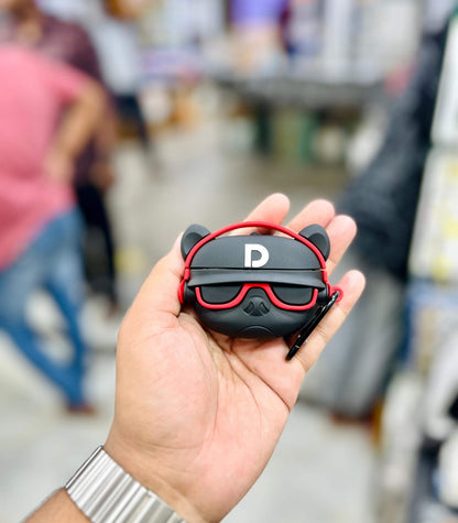 Black & Red Cool Dog AirPods Cover
