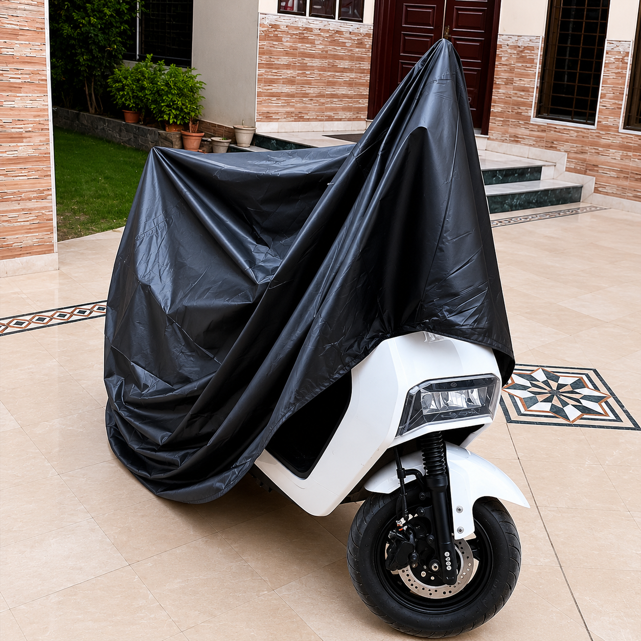 Waterproof & Dustproof Scooty Cover in Laminated Parachute Fabric