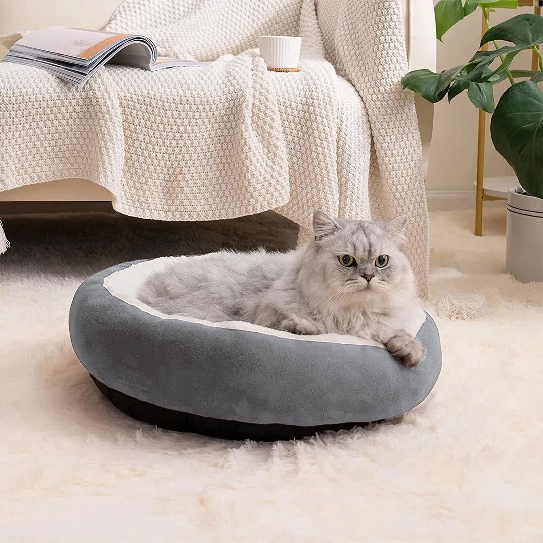 Super Soft Velvet Round Cat Bed