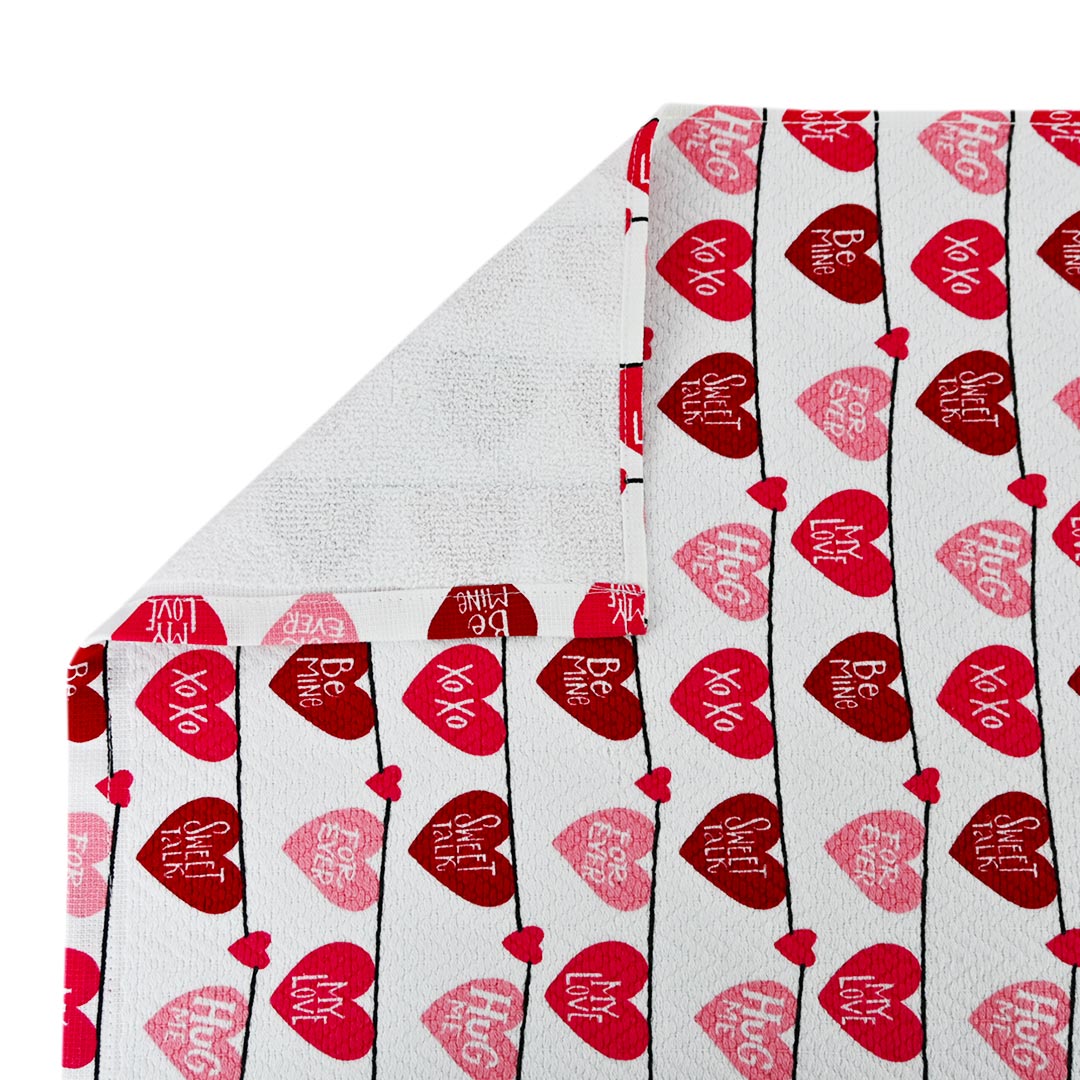 Heart Printed Luxury 100% Cotton Kitchen Towel – (19″ x 29″)