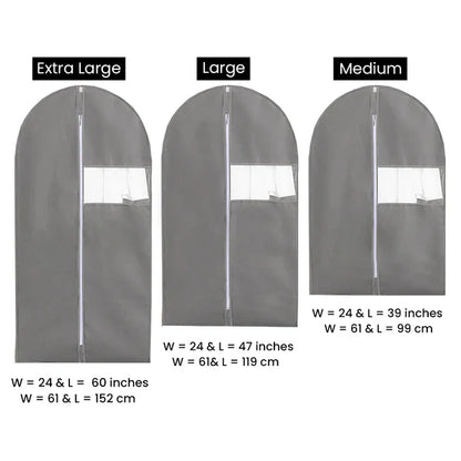 Dust Proof Non-woven Zipper Clothes Cover Bags (Blue)