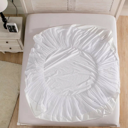 Terry Towel Waterproof Mattress Protector With Elastic Fitting – Yellow