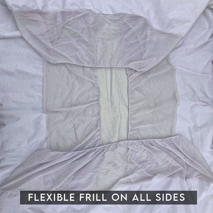 Terry Cotton Waterproof Mattress Protector In White Color With Elastic Fitting