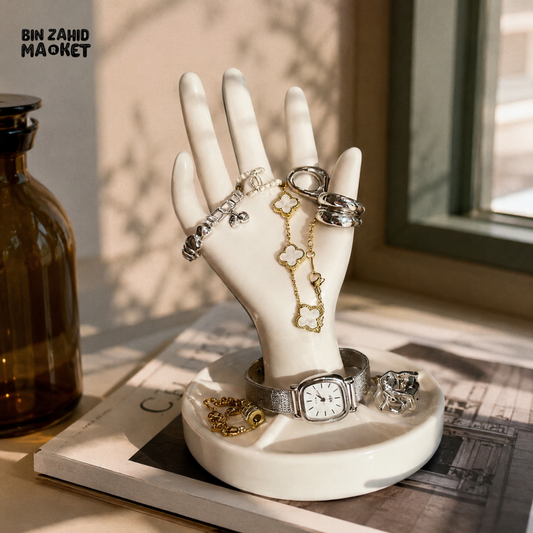 CREATIVE HAND SHAPE JEWELRY STORAGE STAND DECOR ORGANIZER