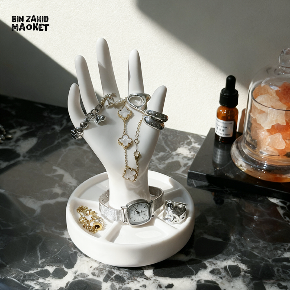 CREATIVE HAND SHAPE JEWELRY STORAGE STAND DECOR ORGANIZER