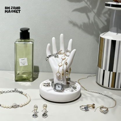 CREATIVE HAND SHAPE JEWELRY STORAGE STAND DECOR ORGANIZER