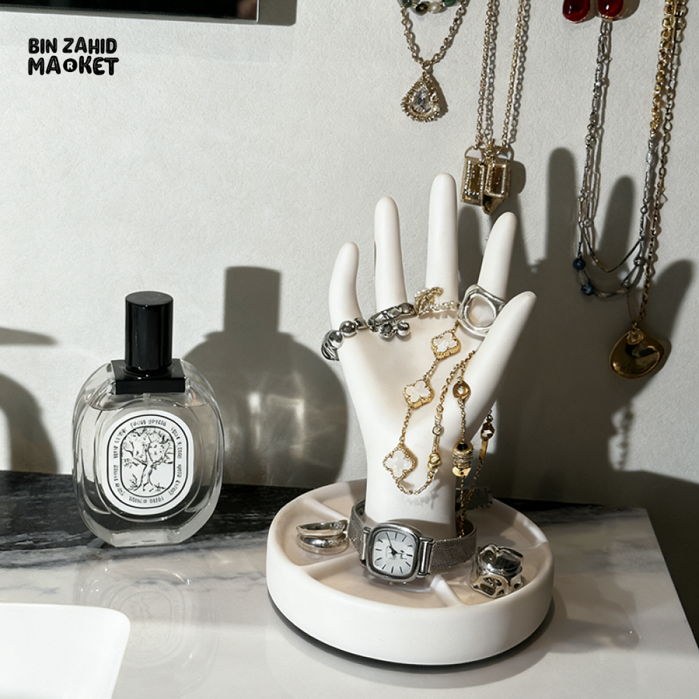 CREATIVE HAND SHAPE JEWELRY STORAGE STAND DECOR ORGANIZER
