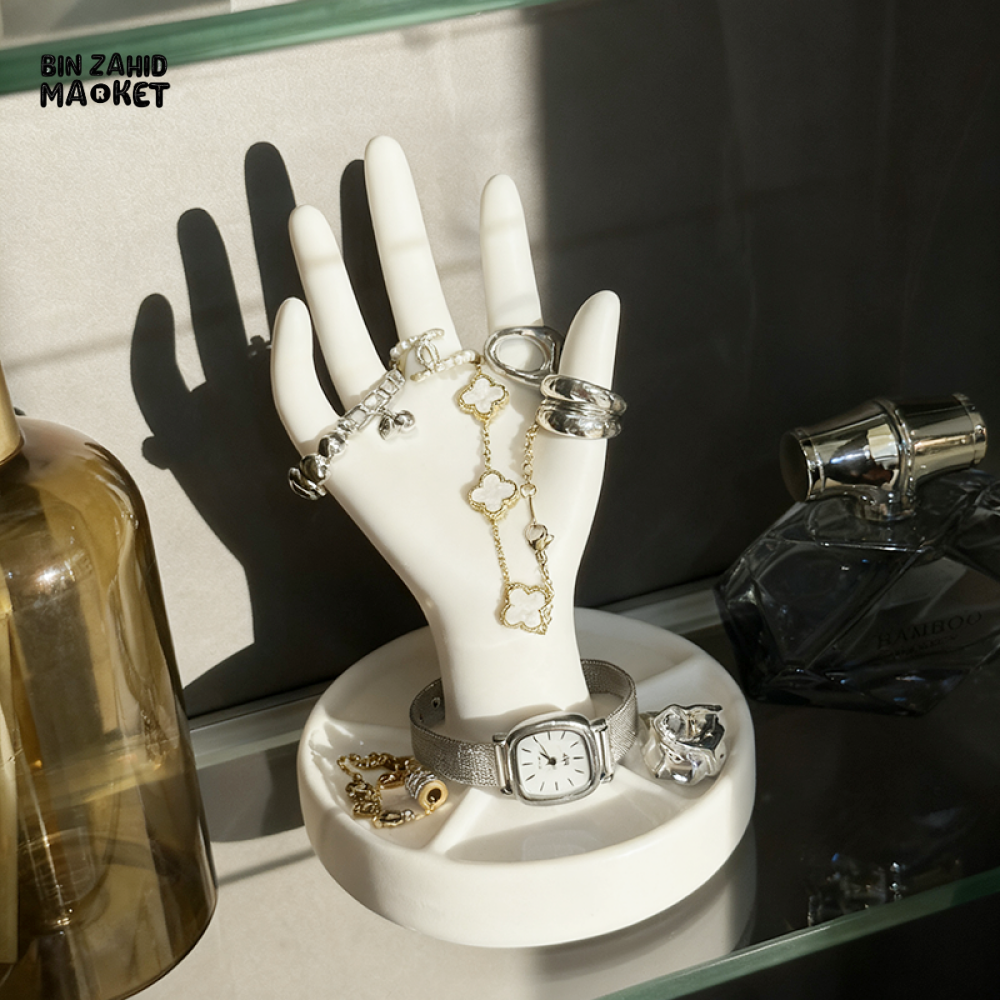 CREATIVE HAND SHAPE JEWELRY STORAGE STAND DECOR ORGANIZER