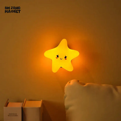 CUTE SILICONE LED NIGHT LIGHT USB RECHARGEABLE TOUCH CONTROL - STICKY MOON
