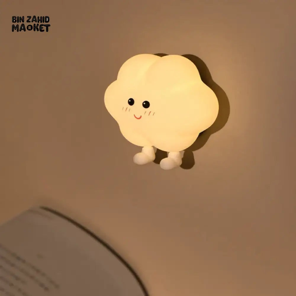 CUTE SILICONE LED NIGHT LIGHT USB RECHARGEABLE TOUCH CONTROL - STICKY MOON