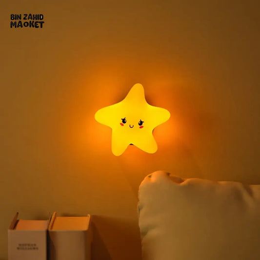 CUTE SILICONE LED NIGHT LIGHT USB RECHARGEABLE TOUCH CONTROL - STICKY STAR