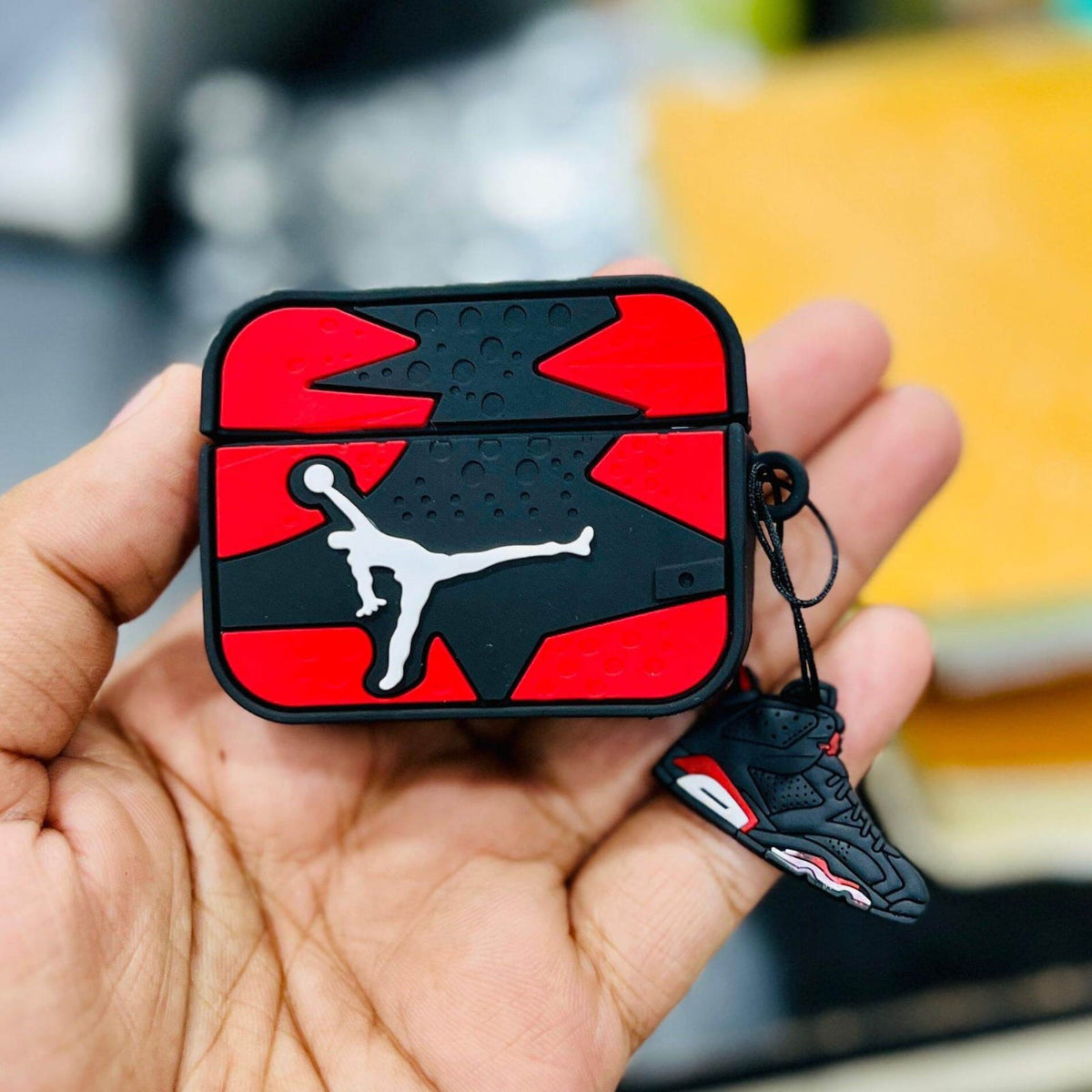 Red & Black Basketball AirPods Cover