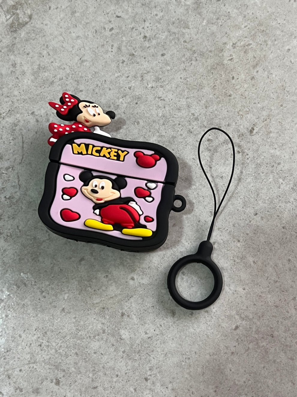 Pink Classic Cartoon Mouse AirPods Cover