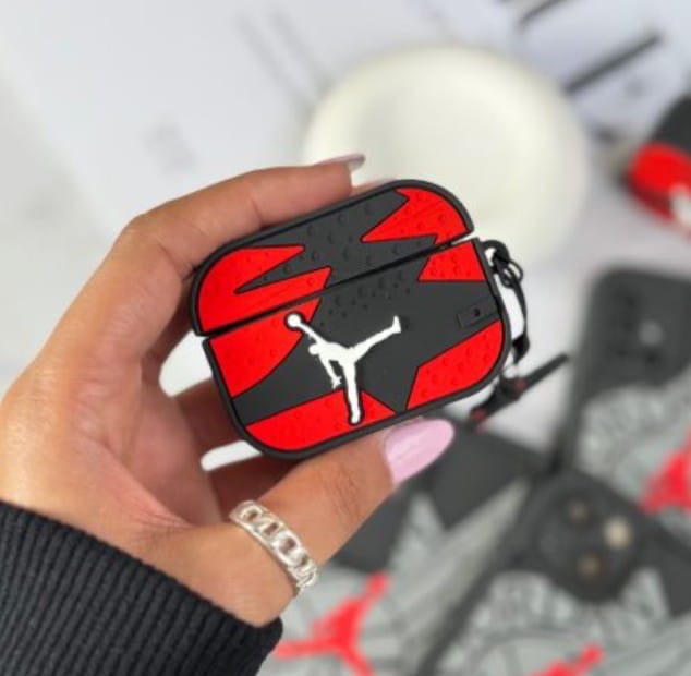 Red & Black Basketball AirPods Cover