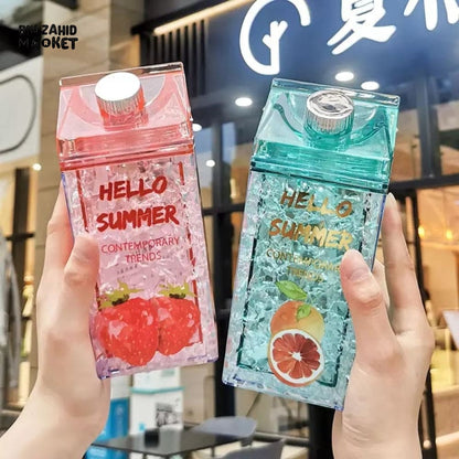 HELLO SUMMER DOUBLE STRAW WATER BOTTLE
