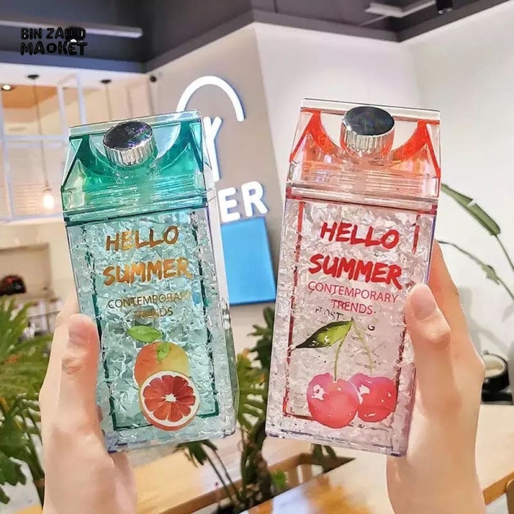 HELLO SUMMER DOUBLE STRAW WATER BOTTLE