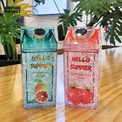 HELLO SUMMER DOUBLE STRAW WATER BOTTLE