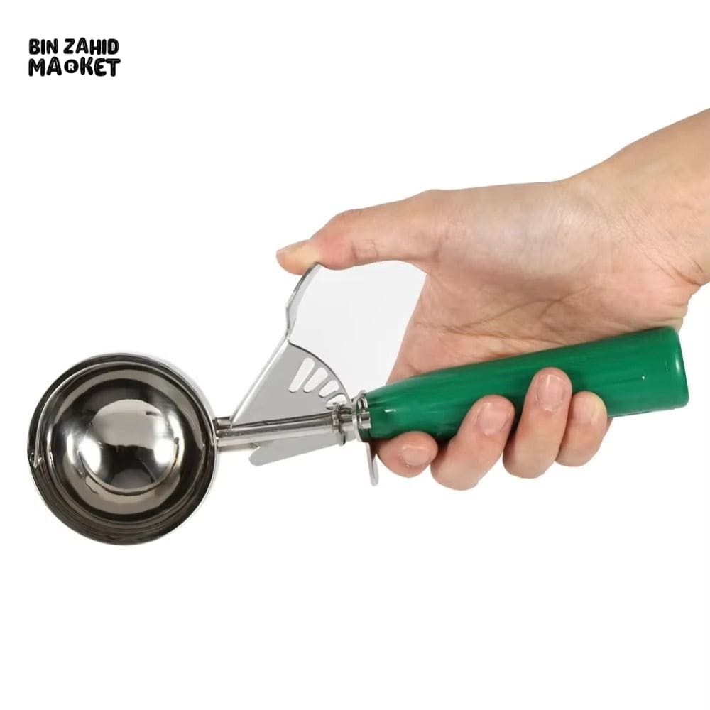 HIGH-QUALITY STAINLESS STEEL ICE CREAM SCOOP WITH PRESSURE RELEASE HANDLE