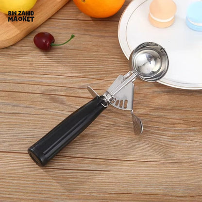 HIGH-QUALITY STAINLESS STEEL ICE CREAM SCOOP WITH PRESSURE RELEASE HANDLE