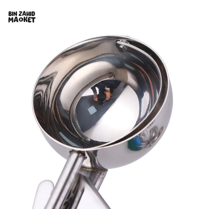 HIGH-QUALITY STAINLESS STEEL ICE CREAM SCOOP WITH PRESSURE RELEASE HANDLE