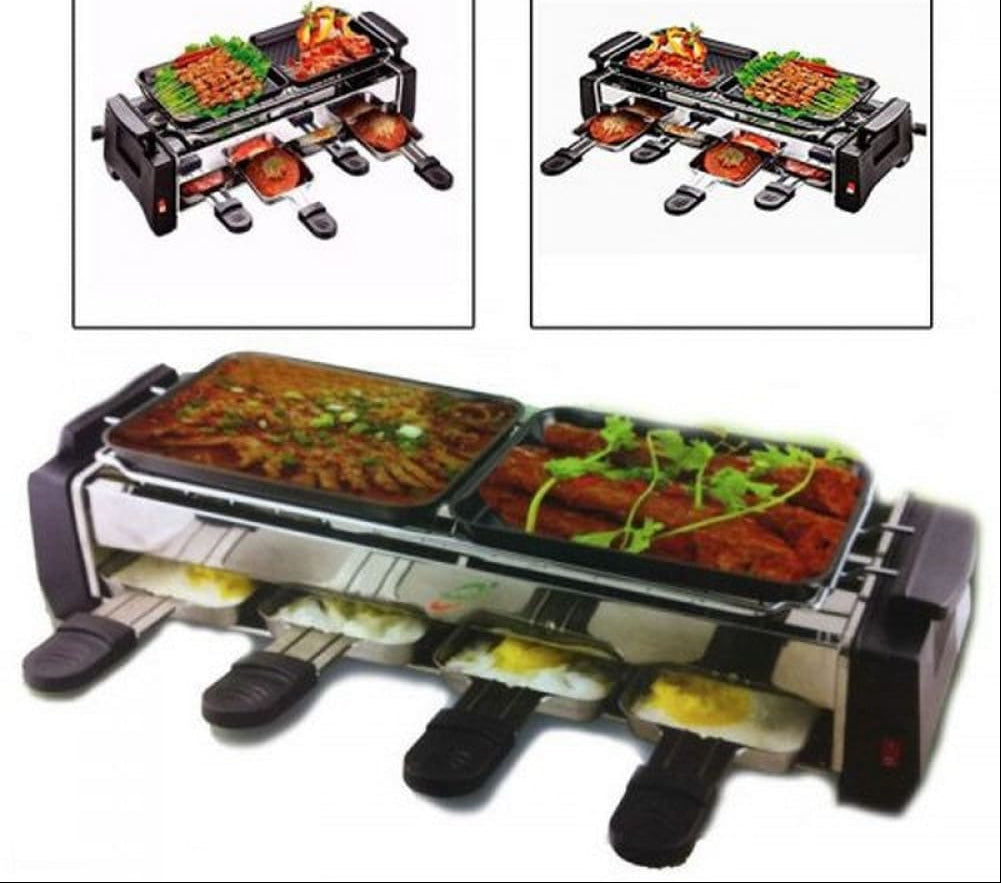 MULTI-FUNCTION ELECTRIC BBQ GRILL WITH HOT PLATES