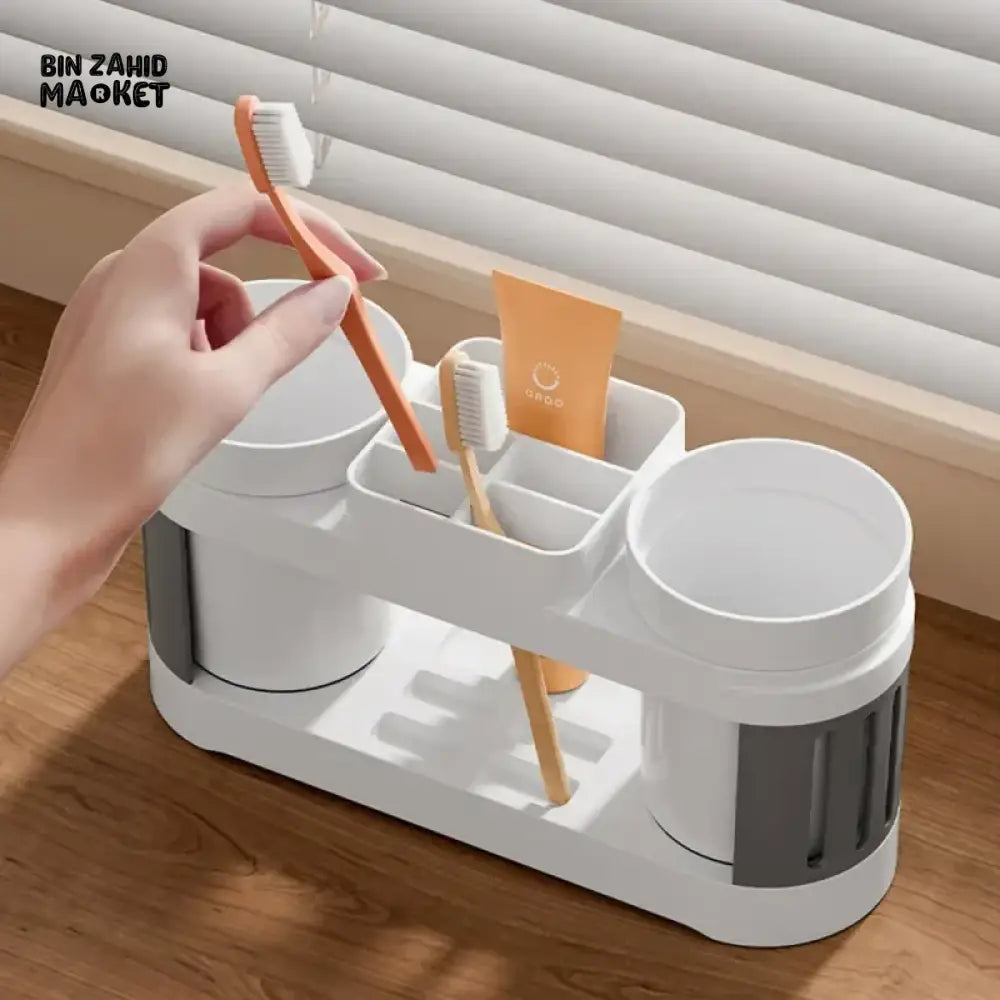 MULTIFUNCTION BATHROOM TOOTHBRUSH & TOOTHPASTE HOLDER