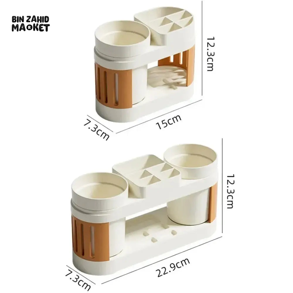 MULTIFUNCTION BATHROOM TOOTHBRUSH & TOOTHPASTE HOLDER