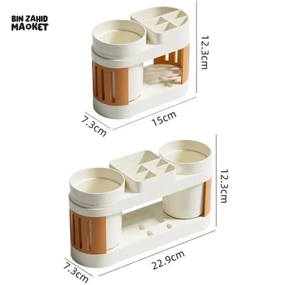 MULTIFUNCTION BATHROOM TOOTHBRUSH & TOOTHPASTE HOLDER