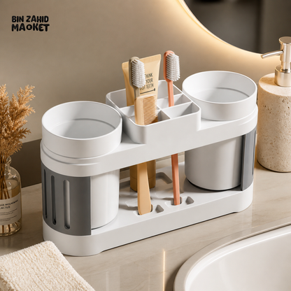MULTIFUNCTION BATHROOM TOOTHBRUSH & TOOTHPASTE HOLDER