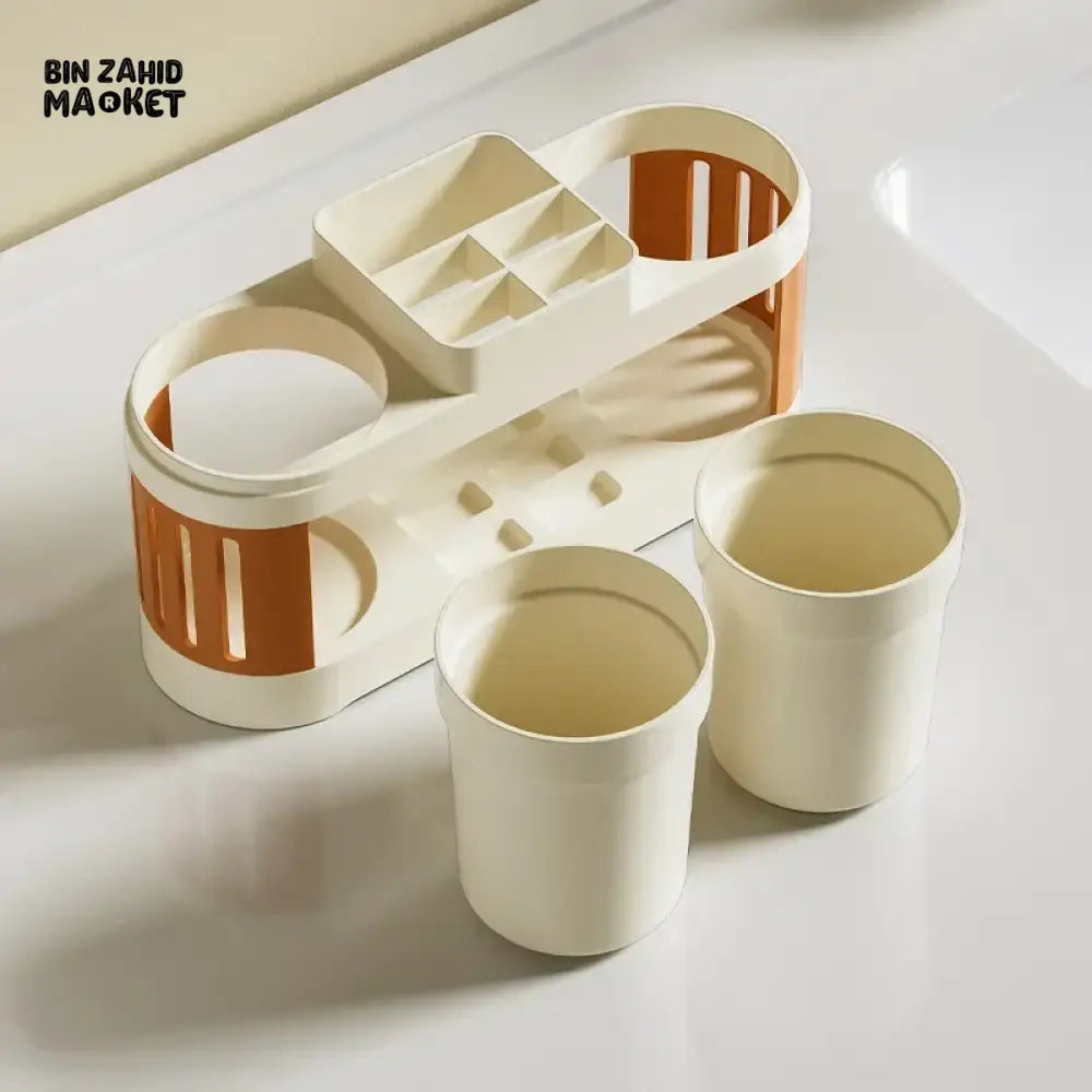MULTIFUNCTION BATHROOM TOOTHBRUSH & TOOTHPASTE HOLDER