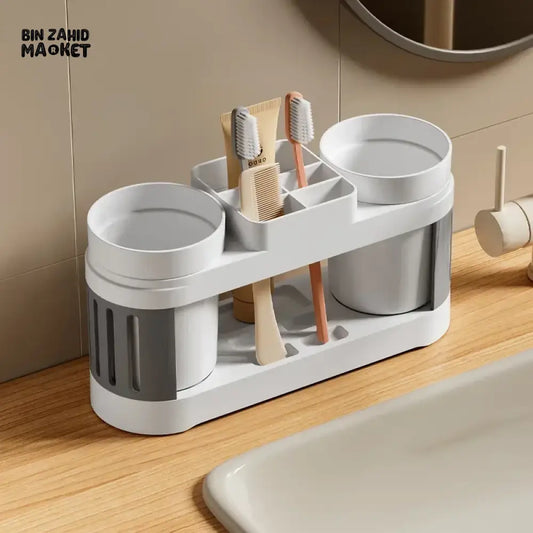 MULTIFUNCTION BATHROOM TOOTHBRUSH & TOOTHPASTE HOLDER
