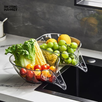 MULTIFUNCTIONAL DOUBLE LAYER DRAINING BOWL