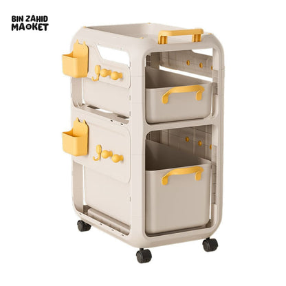 MULTIPURPOSE MOVABLE STORAGE ORGANIZER CART - 3 LAYER