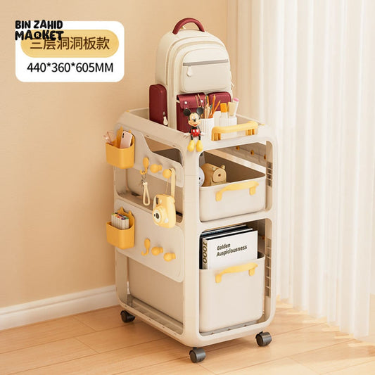 MULTIPURPOSE MOVABLE STORAGE ORGANIZER CART - 3 LAYER