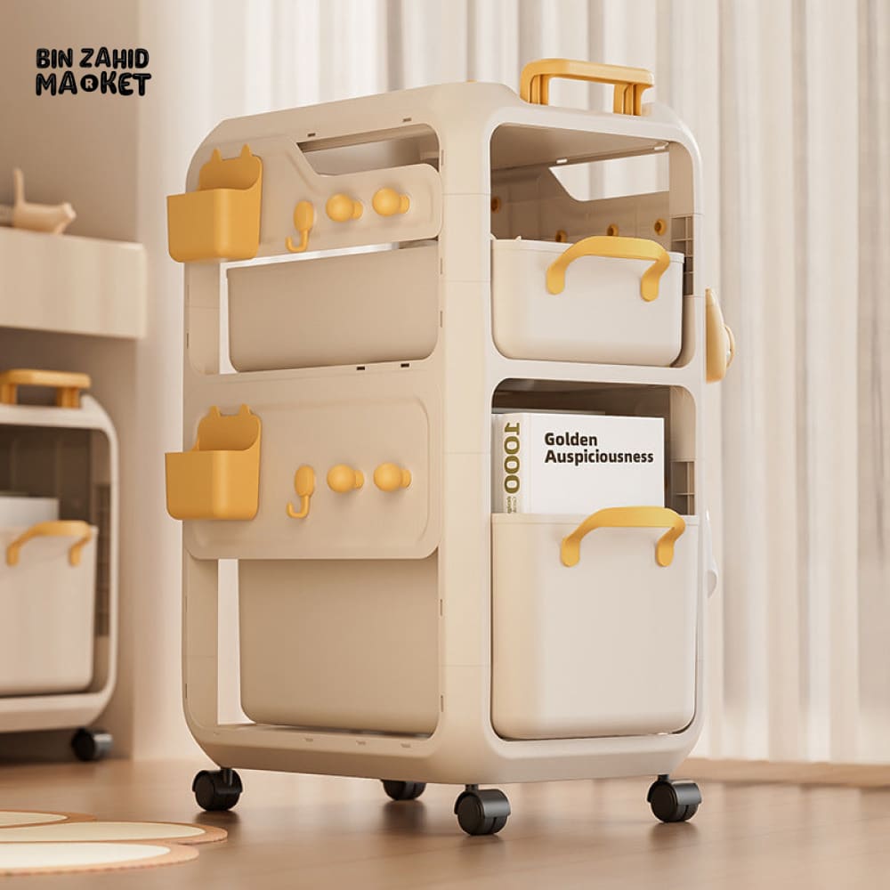 MULTIPURPOSE MOVABLE STORAGE ORGANIZER CART - 3 LAYER
