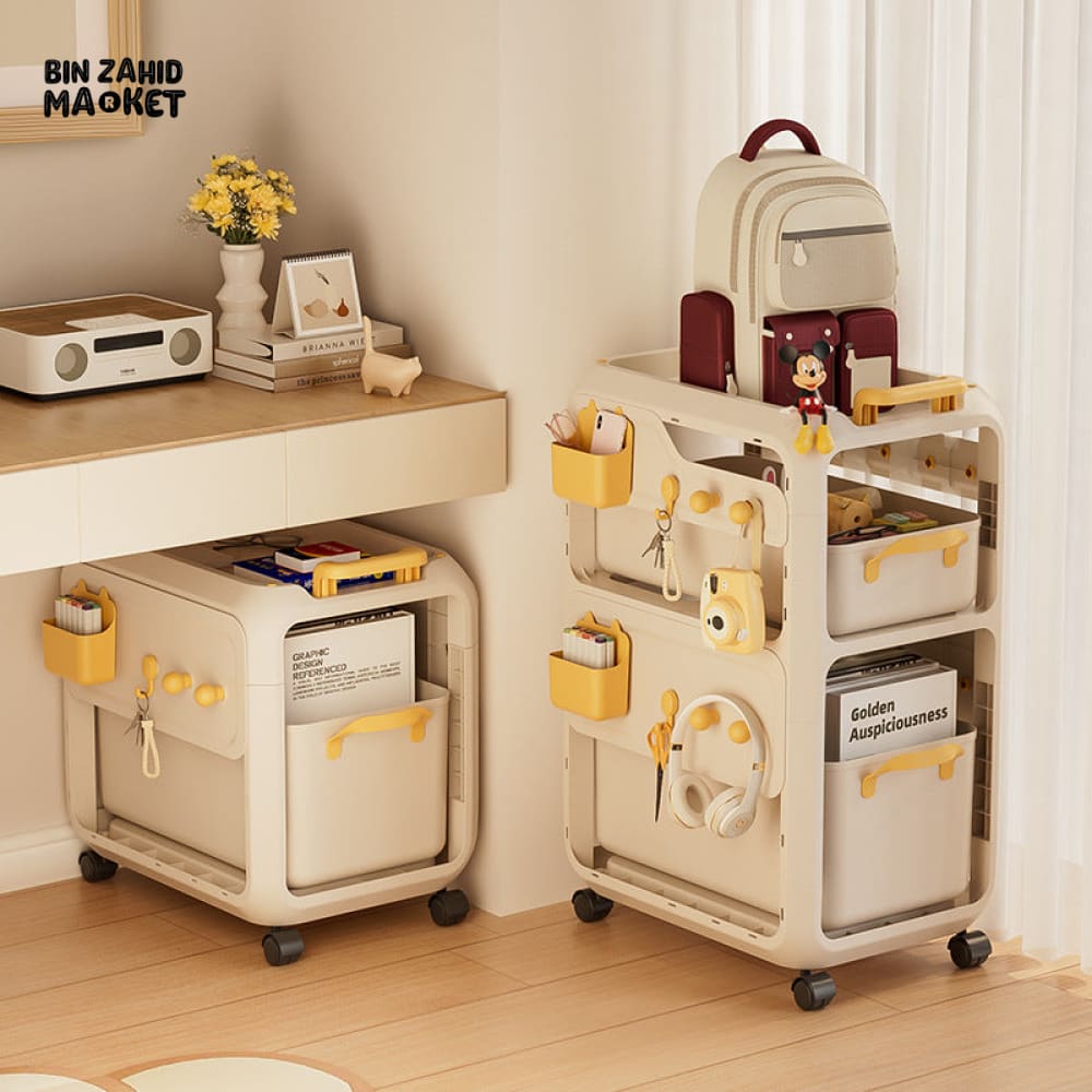 MULTIPURPOSE MOVABLE STORAGE ORGANIZER CART - 3 LAYER
