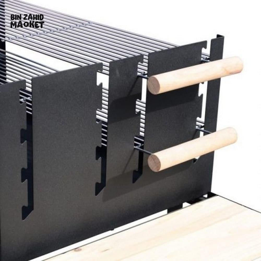 PORTABLE CHARCOAL BBQ GRILL WITH SMOKER RACK & WHEELS