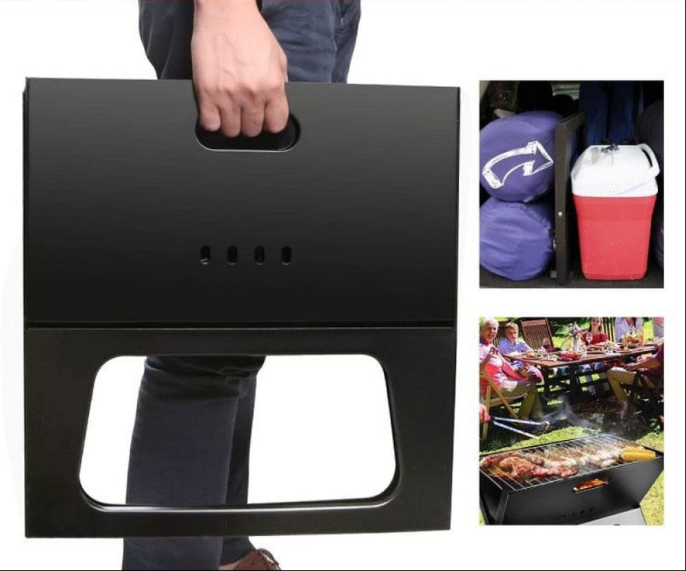 PORTABLE FOLDING BBQ CHARCOAL GRILL