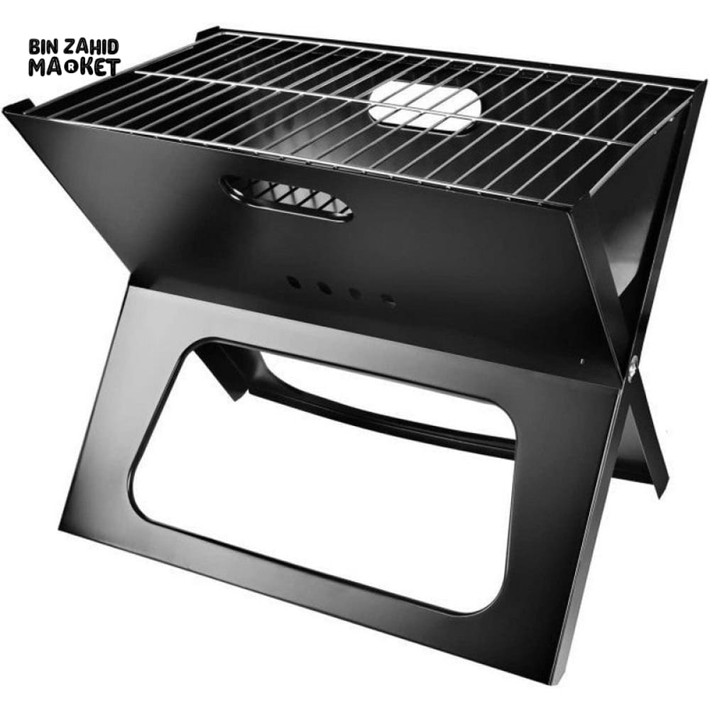 PORTABLE FOLDING BBQ CHARCOAL GRILL