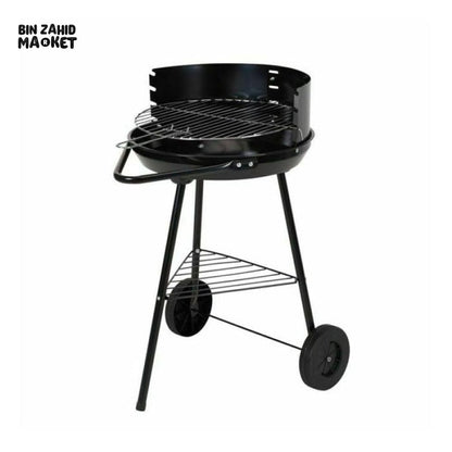 PORTABLE ROUND CHARCOAL BBQ GRILL WITH WHEELS