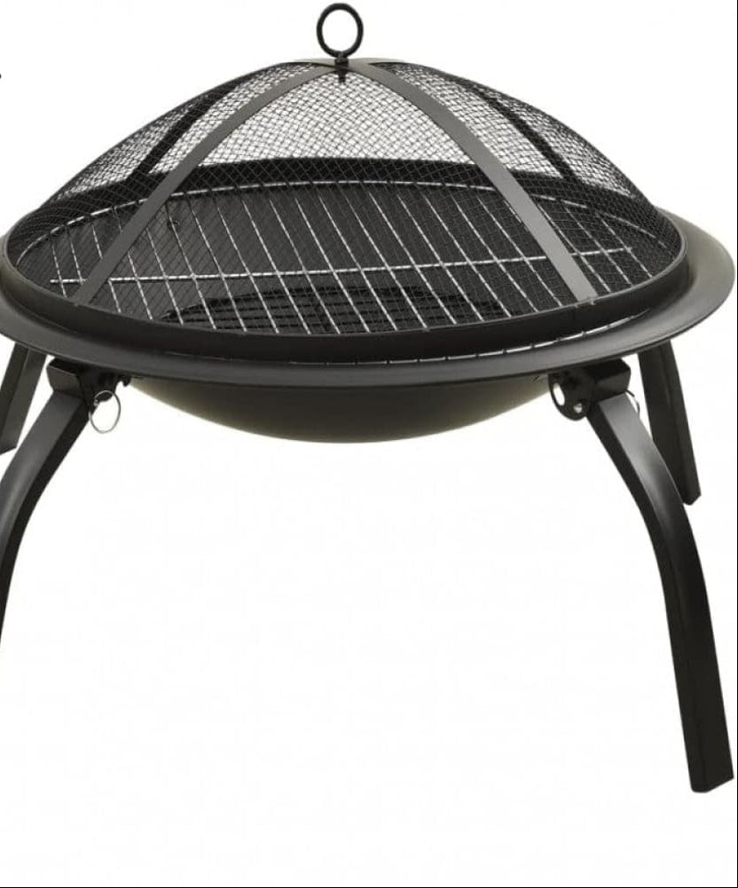 PREMIUM 2-IN-1 FIRE PIT & BBQ GRILL WITH POKER - 56x56x49 CM