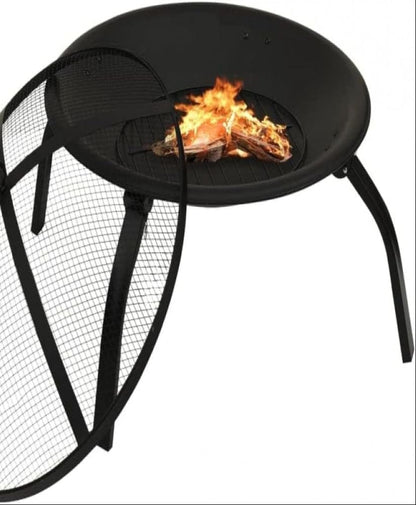 PREMIUM 2-IN-1 FIRE PIT & BBQ GRILL WITH POKER - 56x56x49 CM