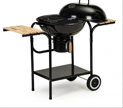 PREMIUM CHARCOAL KETTLE BBQ GRILL WITH SIDE TABLES