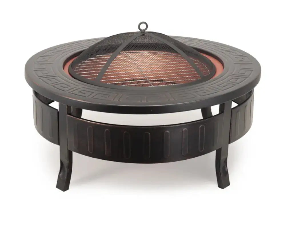 PREMIUM OUTDOOR CAST IRON FIRE PIT BBQ GRILL ROUND FIRE BOWL